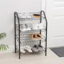 Обувница Nika 46x70x28 см металл цвет черный