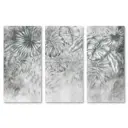 Картина на МДФ Листья серые 30x60 см 3 шт