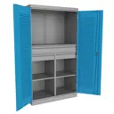 Шкаф инструментальный Верстакофф ПкЯ2П2/Я1П1 100x180x50 см сталь цвет синий