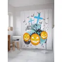 Шторка для ванной Тыквы на кладбище 180x200 см sc_6009