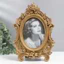 Фоторамка 10x15 см "Витые лепестки" состаренное золото 18x27.5 см