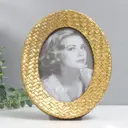 Фоторамка 10x15 см "Ромбовидное плетение" золотистая 14.5x19 см