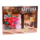 Картина по номерам на раме с гирляндой «Цветы» 30x40 см