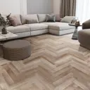SPC плитка CronaFloor Herringbone Дуб Лилль 31 класс толщина 4.5 мм 1.31 м², цена за упаковку