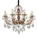 Люстра подвесная Omnilux OML-77723-08, 8 ламп, цвет золотой