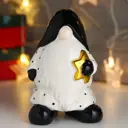 Новогодняя фигурка Simaland Дед Мороз кафтан в горох чёрный колпак золотая звезда 15x11x9.5 см