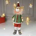 Новогодняя фигурка Simaland Лосик в зелёном свитере с колокольчиком 27x6.5x9 см