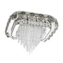 Люстра потолочная светодиодная LED4U 9428-500-500L L9428-500-500 с функцией УД 10 м² нейтральный белый свет цвет хром