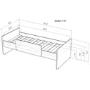 Кровать Кариви Сказка 184.20x61x90 см ЛДСП цвет белый