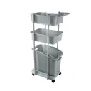 Стеллаж Swensa SWFL-1079 44x35x45.50 см 3 полки пластик цвет серый