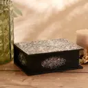 Шкатулка "Абстракция" дерево 20x15x7.5 см серебро