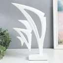 Фигурка "Две морские рыбки" белый 7.5x22x35 см