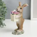 Фигурка "Зайчик с корзиной цветов" 15x7x8 см