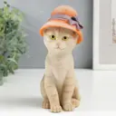 Фигурка "Кошечка в дамской шляпке" 16.5x7.5x10 см