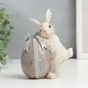 Фигурка "Кролик с яичком с бантом" 11x5.5x8.5 см