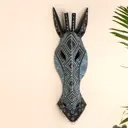 Панно маска "Жираф геометрия" дерево 50x15x7 см