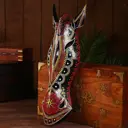 Панно маска "Зебра" красно-оранжевый 50x15x7 см