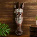 Панно маска "Зебра" горизонтальный рисунок, 50x11x5 см