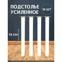 Ножка квадратная Big house Лофт 730x50x50 мм белая матовая гладкая 16 шт.