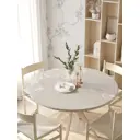 Скатерть на стол Joyarty "Веточки в бутах" круглая на резинке 140x140 см цвет бежевый