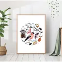 Постер 28 картин "Снегирь" 50x40 см в подарочном тубусе без рамы