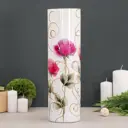 Ваза Simaland "Ализ" стеклянная белая розовая 11.5x40 см