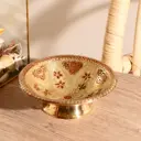 Блюдо сервировочное 13.20x4.50x13.20 см Indian Handicrafts Лепестки латунь цвет золотистый