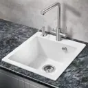 Врезная мойка Milacio Murcia 51 51x52x19 см искусственный камень цвет черный матовый