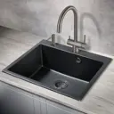 Врезная мойка Milacio Murcia 60 60x52x19 см искусственный камень цвет черный матовый