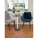 Кухонный стол круглый Мелодия света Flat 750-600 50x3.5 см бетон цвет графит