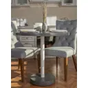Кухонный стол круглый Мелодия света Flat 750-700 50x3.5 см бетон цвет графит