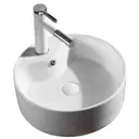 Раковина накладная Mira mira 4040 41см цвет белый глянец