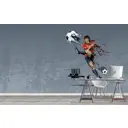 Фотообои флизелиновые Bartonwall 500x270 см 3d Спорт Футбол