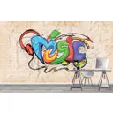 Фотообои флизелиновые Bartonwall 500x270 см 3d Стена Граффити