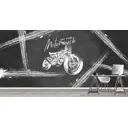 Фотообои флизелиновые Bartonwall 600x270 см 3d Мотоцикл Стена