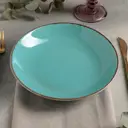 Тарелка Porland 4694072 21x4x30.50 см фарфор цвет бирюзовый