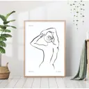 Постер 28 картин "Девушка силуэт со спины 2" 50x70 см в подарочном тубусе без рамы