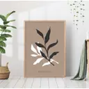 Постер 28 картин "Растения на коричневом фоне" 50x70 см в подарочном тубусе без рамы