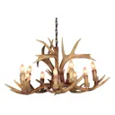 Люстра подвесная Omnilux OML-52003-10, 10 ламп, цвет коричневый