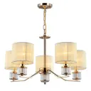 Люстра подвесная Omnilux OML-66413-05, 5 ламп, цвет золотой