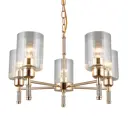 Люстра подвесная Omnilux OML-66513-05, 5 ламп, цвет золотой