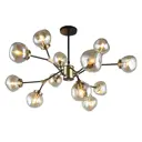 Люстра на штанге Omnilux Crotone OML-95107-12, 12 ламп, цвет черный