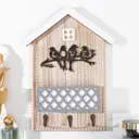 Ключница Simaland "Домик - птички на ветке" бежевая 4.5x25x34 см