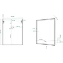 Зеркало для ванной Art & max AM-Are-600-800-DS-FC с подсветкой 60x80см