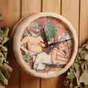 Часы банные "№6" с рисунком 26.5 см