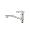 Однорычажный смеситель Ammore излив 13.1 см цинковый сплав цвет белый