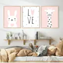 Набор постеров 3 шт. 28 картин "Животные для детской" 30x40 см без рамы