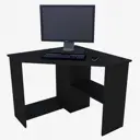 Стол компьютерный угловой Дизайн фабрика Corner 900 Черный 90x73.2x60 см ЛДСП цвет черный