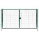 Ворота 3D Medium 350x173 см распашные универсальные RAL 6005 зеленый