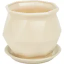 Горшок цветочный Кристалл №4 ø12.1 h9.8 см v 0.6л керамика белый